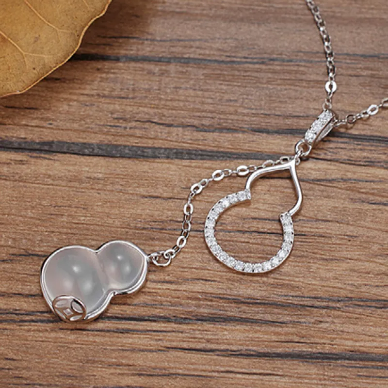 Long Fu Chalcedony Necklaces Women's-3