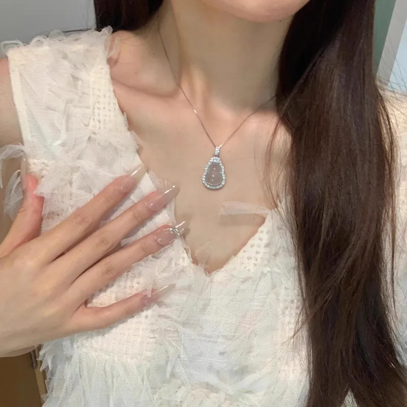 Long Fu Chalcedony Necklaces Women's-3