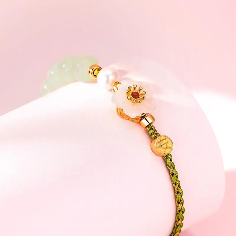 Long Fu Hetian Jade Bracelets White Jade/Pale Greenish White Jade Women's-3