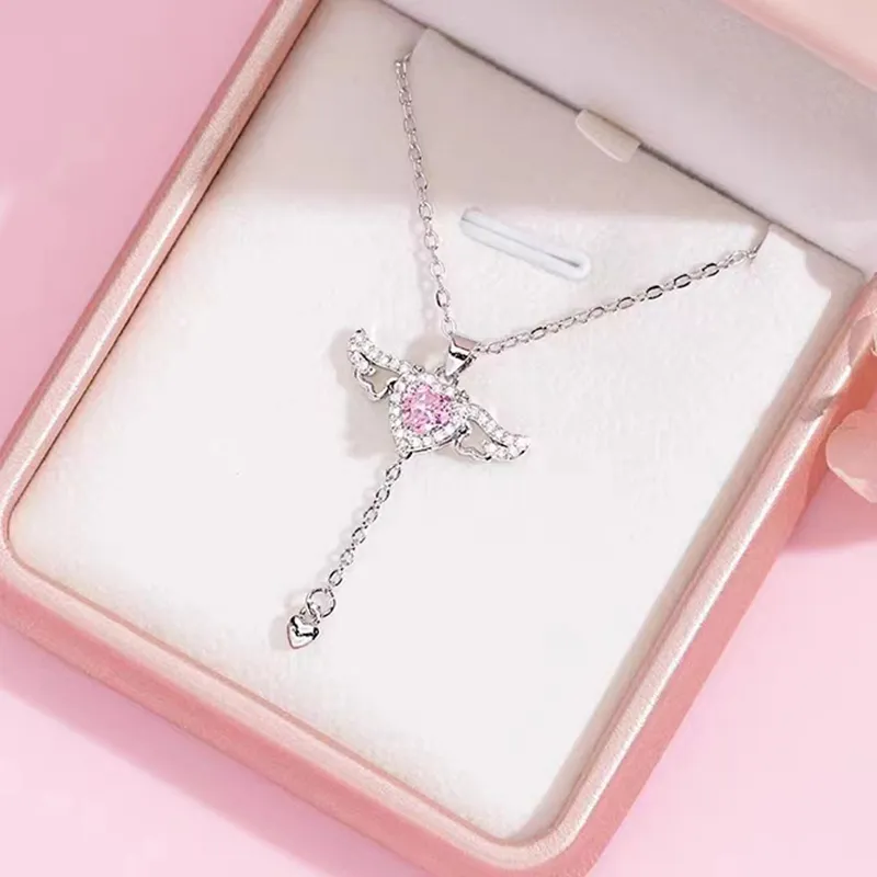 Long Fu 925 Sterling Silver Necklaces Women's-2