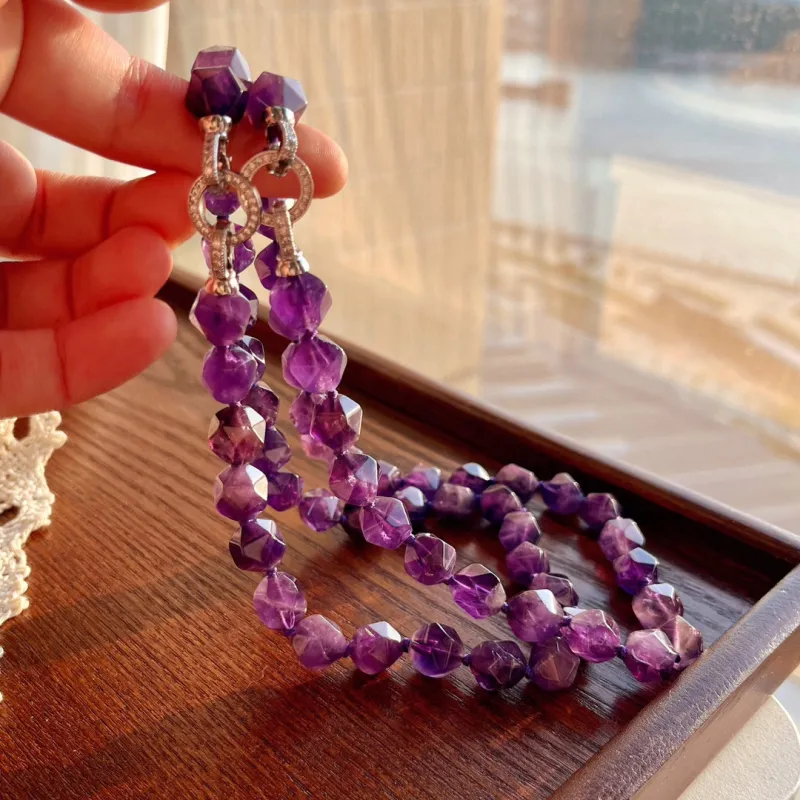 Long Fu Crystal Necklaces Women's-3