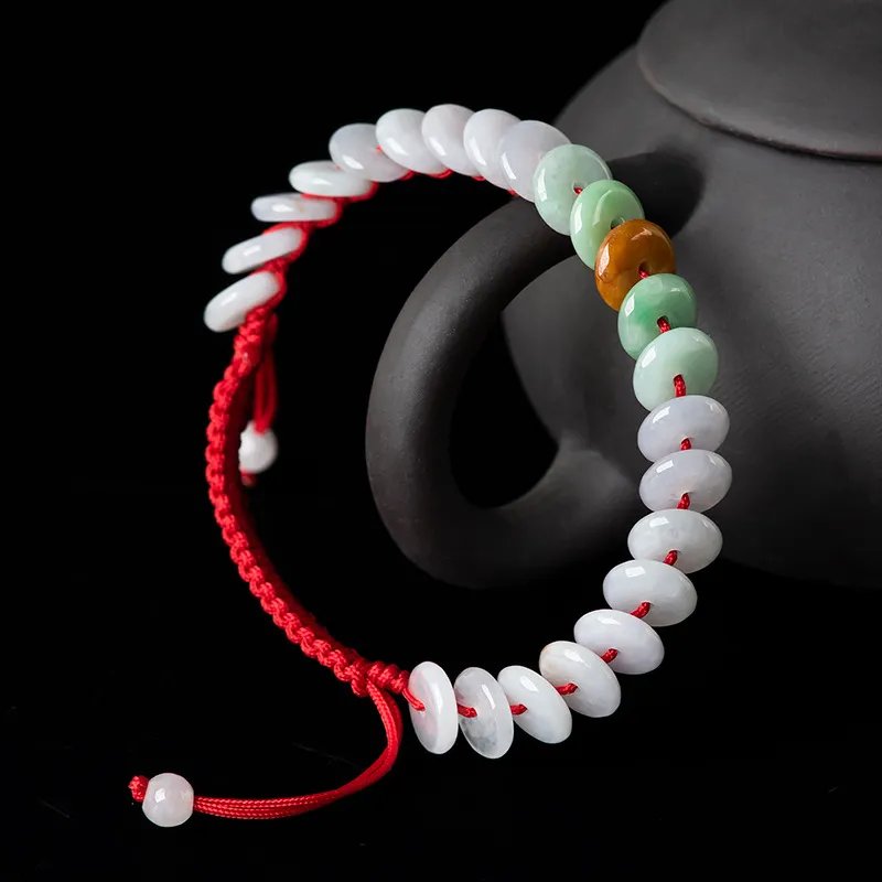 Long Fu Glutinous Jade Jadeite Necklaces Unisex-4