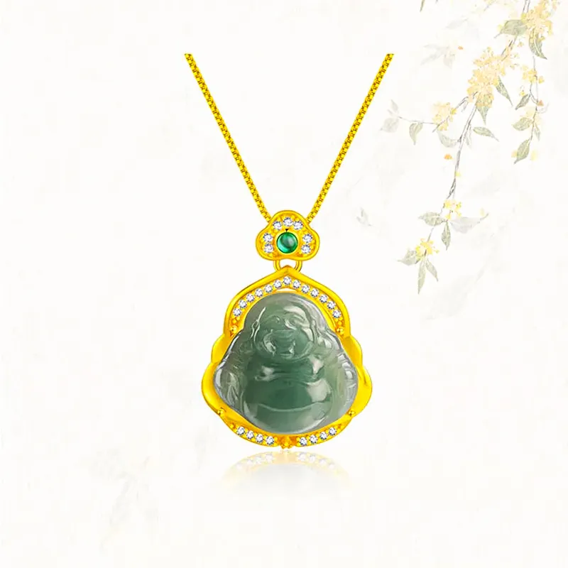 Long Fu Glutinous Jade 925 Sterling Silver Collarbone Chain Necklace Perfect Gift For Festivals Women's-3