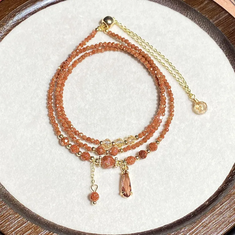 Long Fu Golden Sandstone Bracelets Women's-2