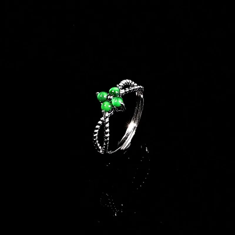 Long Fu Glutinous Jade Jadeite Rings Women's-1