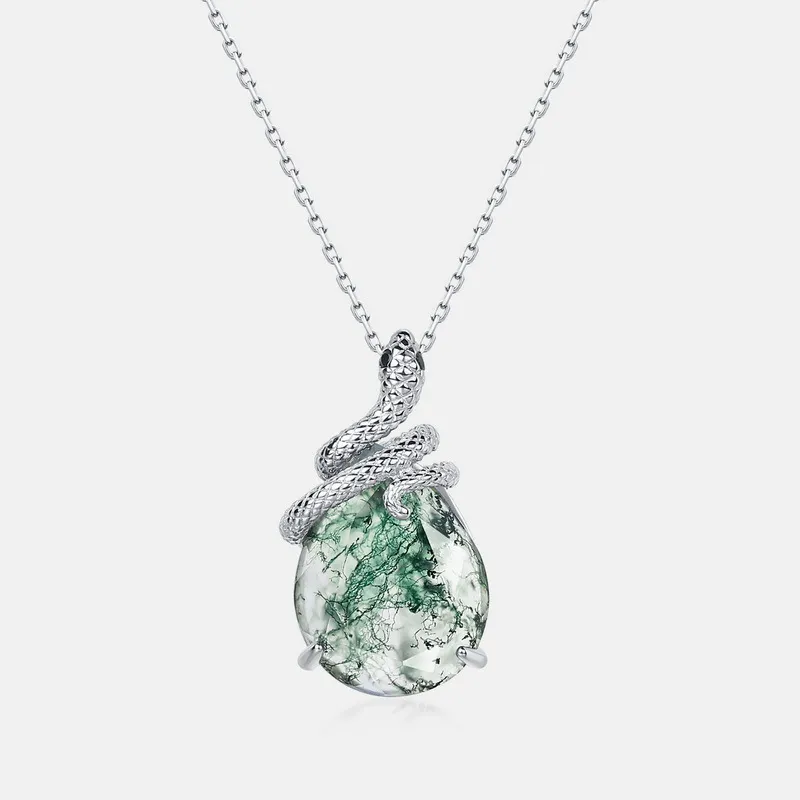 Long Fu Agate Necklaces Women's-5