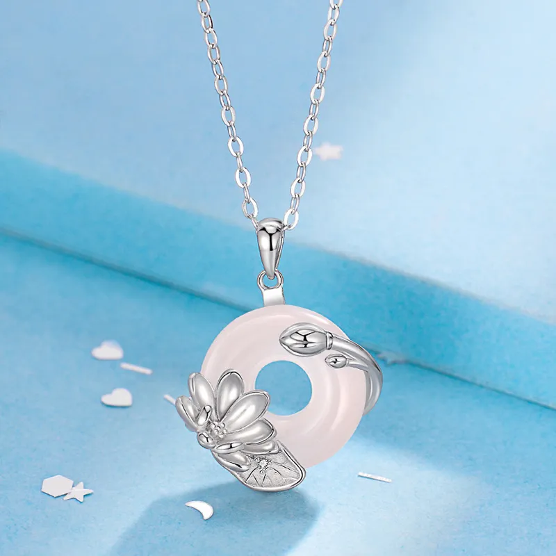 Long Fu Chalcedony Necklaces Women's-1