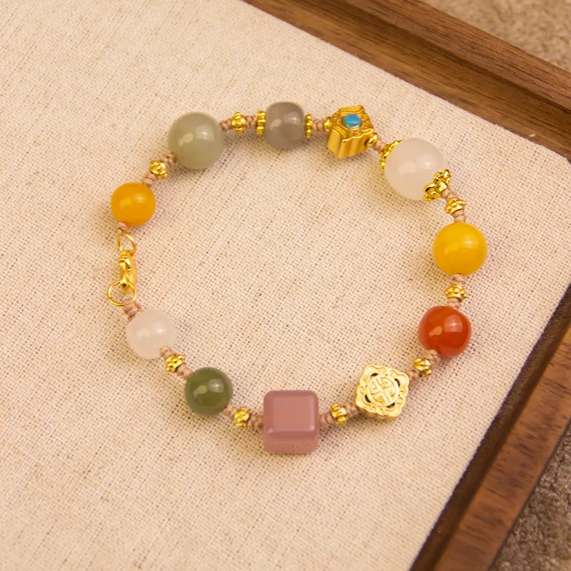 Long Fu Hetian Jade Bracelets White Jade/Pale Greenish White Jade Women's-3