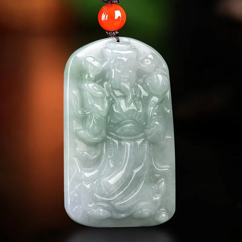 Long Fu Glutinous Jade Jadeite Necklaces Unisex-4