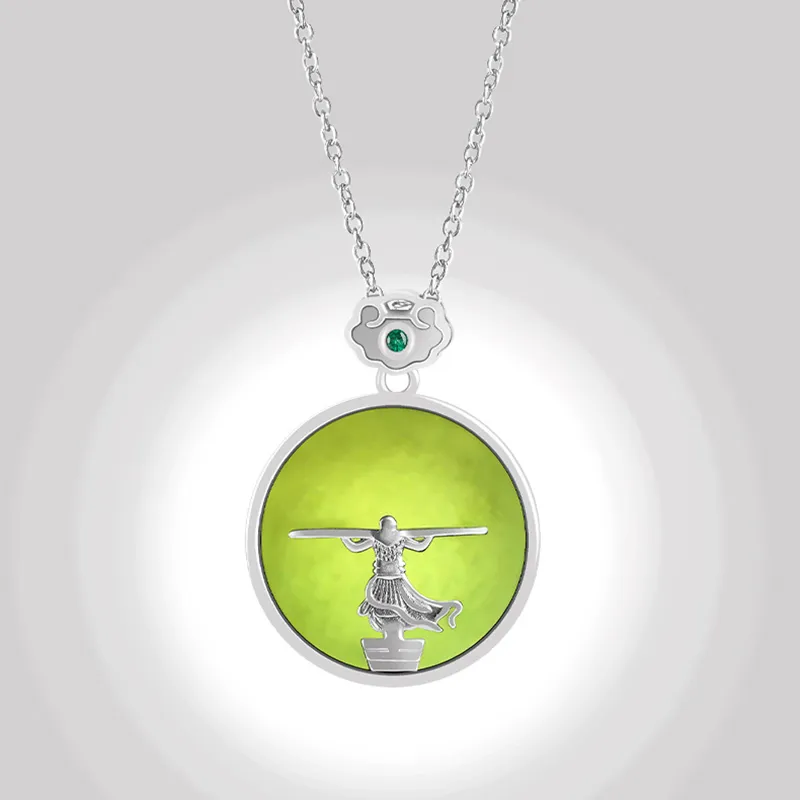 Long Fu Good Luck Accessory Necklace Black Jade Unisex-5