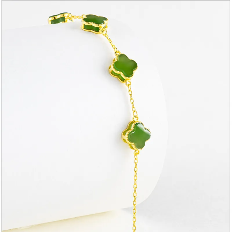 Long Fu Hetian Jade Bracelets Jasper Women's-3