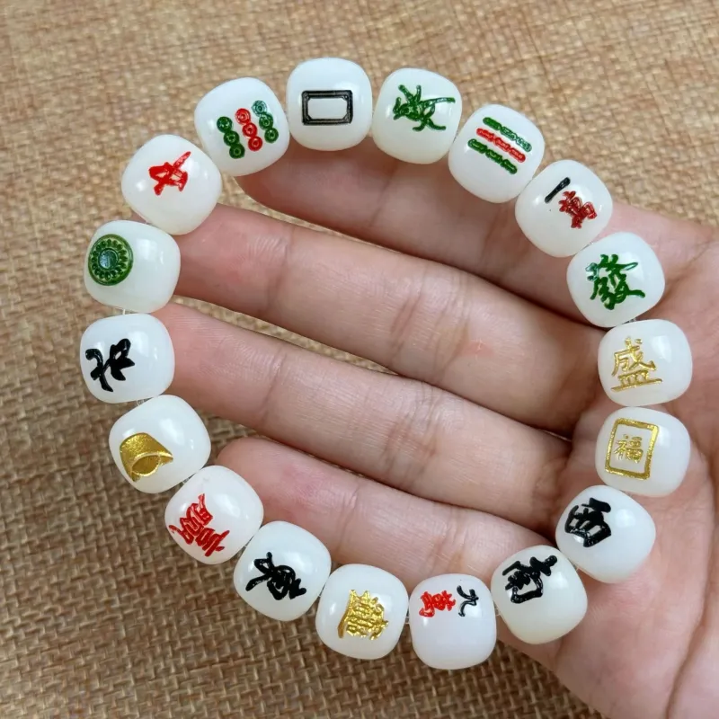 Long Fu Bodhi Root Beaded Bracelet Creative Textile Hand Accessory Unisex-4