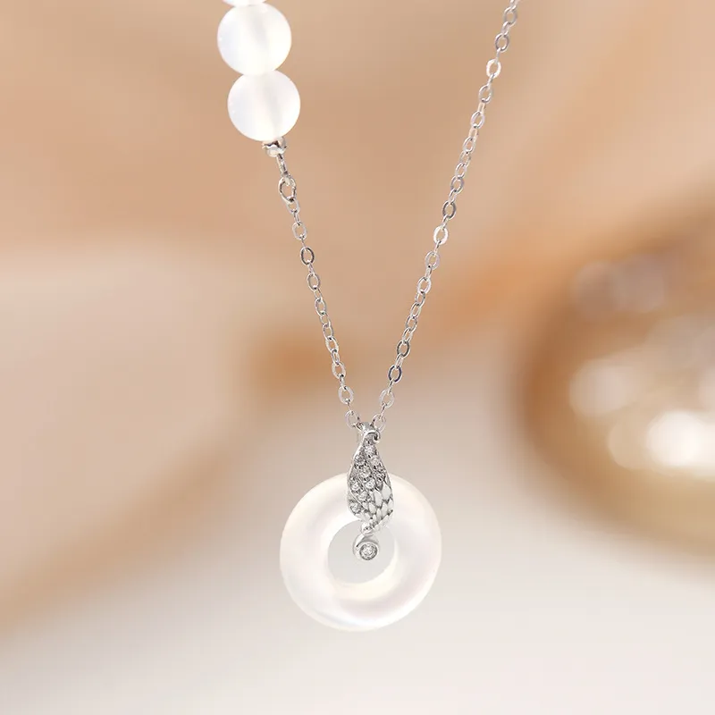Long Fu Chalcedony Necklaces Women's-5
