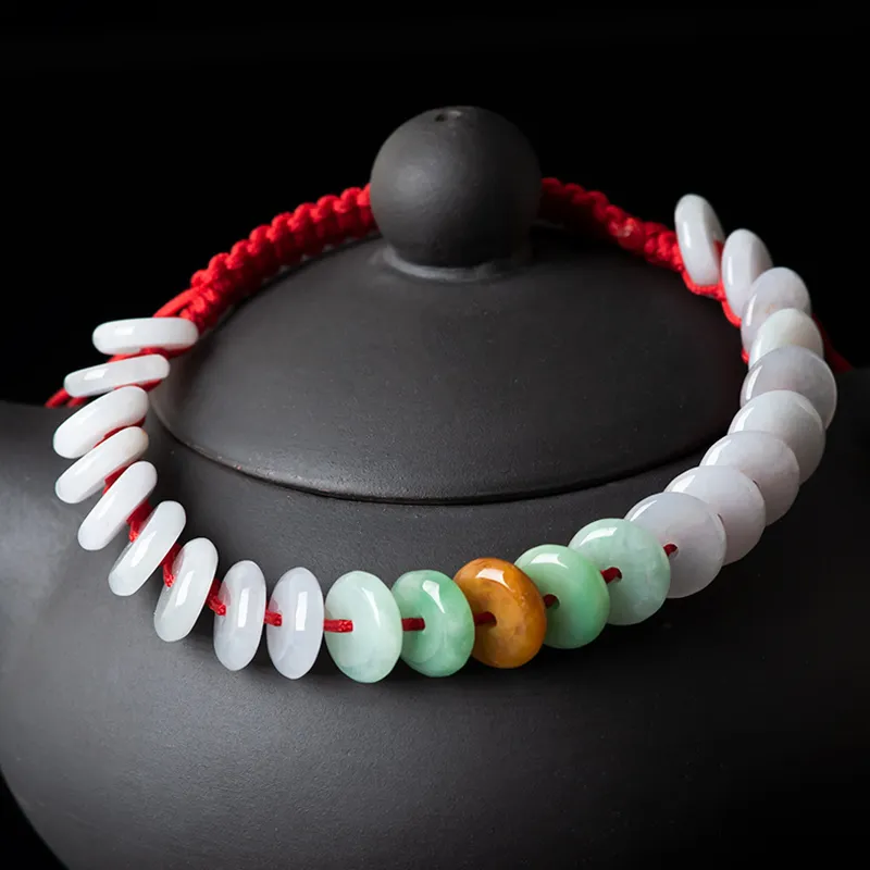 Long Fu Glutinous Jade Jadeite Necklaces Unisex-3