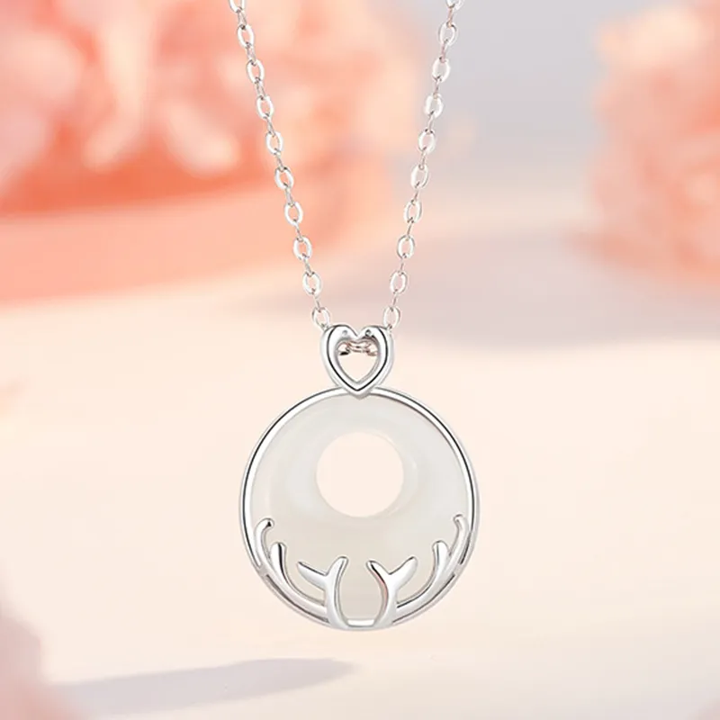 Long Fu Chalcedony Necklaces Women's-4