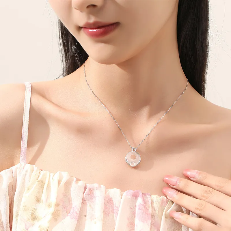 Long Fu Chalcedony Necklaces Women's-1
