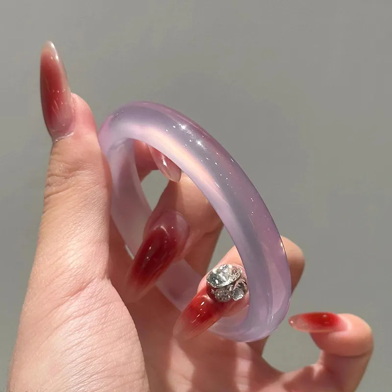 Long Fu Glass Cat Eye Bangle Hand Accessory Plain Circle Girlish Anniversary Exam Pass Women's-5