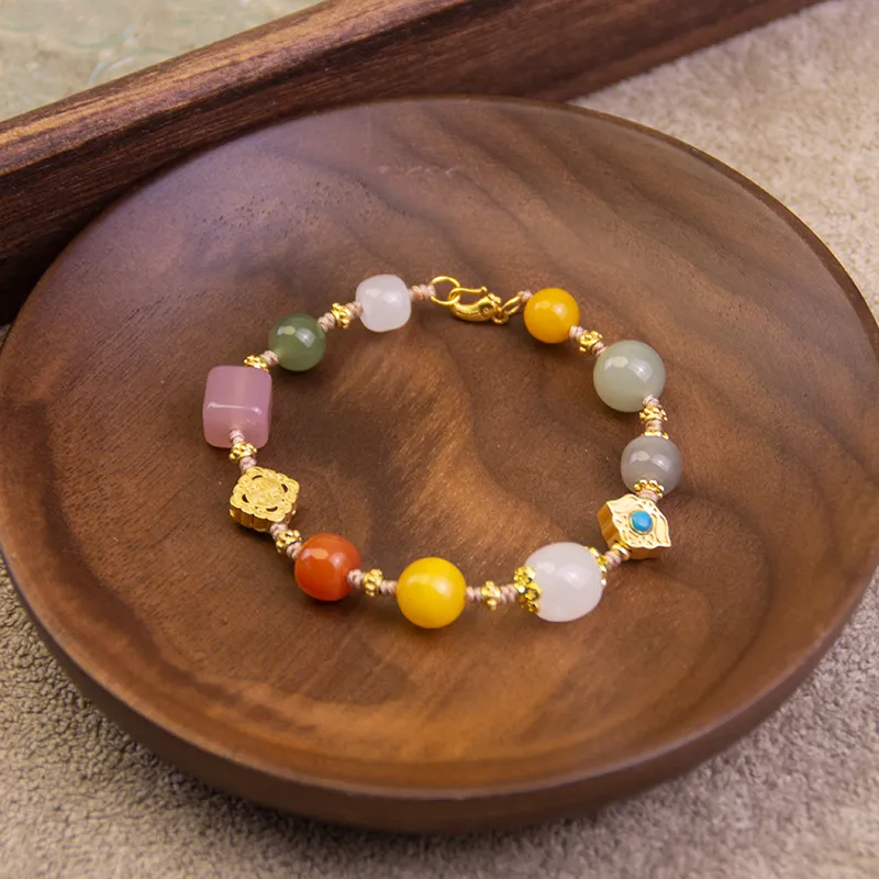 Long Fu Hetian Jade Bracelets White Jade/Pale Greenish White Jade Women's-5