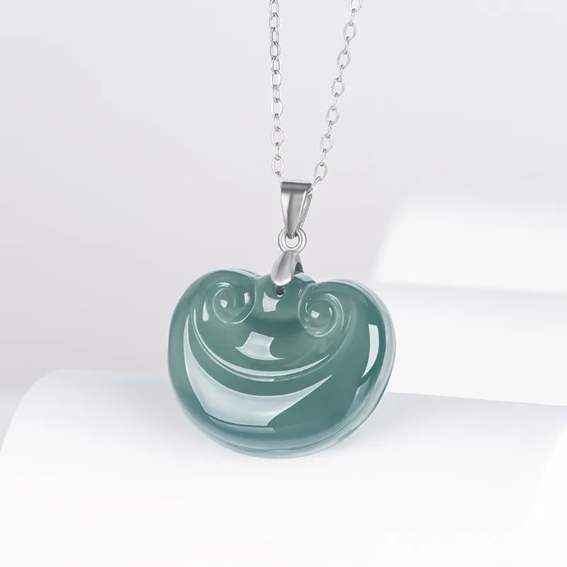 Long Fu Glutinous Jade Necklaces Women's-2