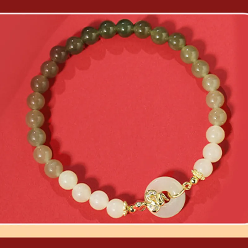 Long Fu Hetian Jade Bracelets White Jade/Pale Greenish White Jade Women's-3
