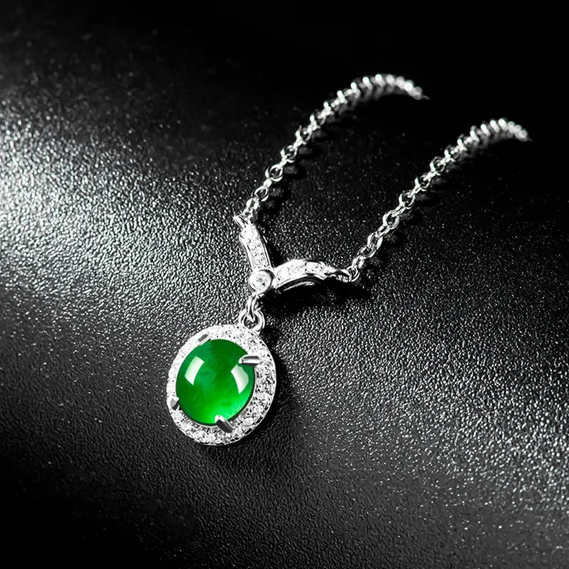 Long Fu Glutinous Jade Jadeite Necklaces Women's-1