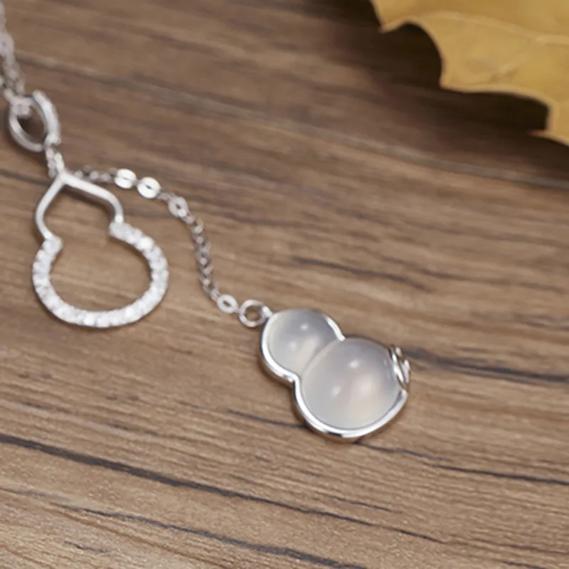 Long Fu Chalcedony Necklaces Women's-5