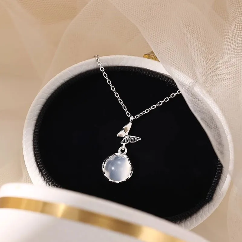 Long Fu Chalcedony Necklaces Women's-5