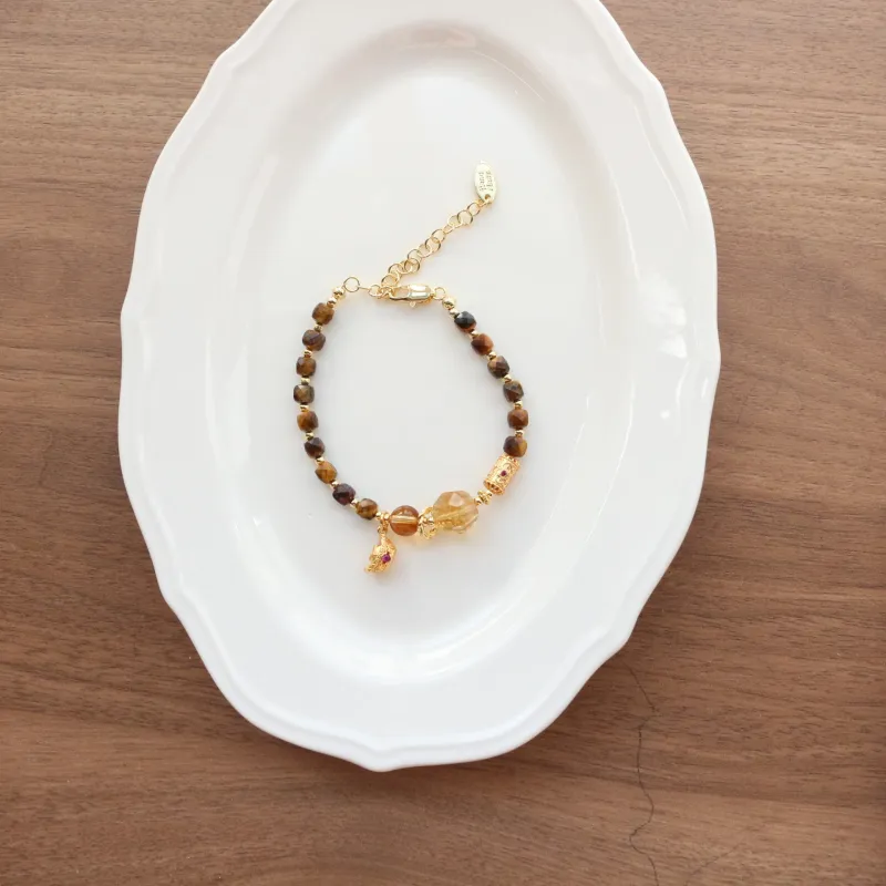 Long Fu Tiger's Eye Stone Bracelets Women's-4