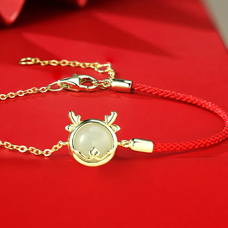 Long Fu Hetian Jade Bracelets White Jade/Pale Greenish White Jade Women's-4