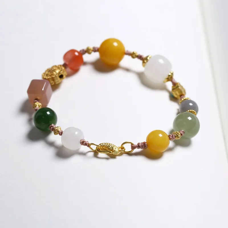 Long Fu Hetian Jade Bracelets White Jade/Pale Greenish White Jade Women's-1