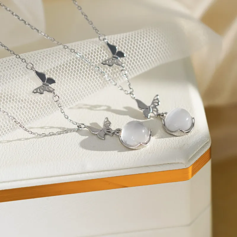 Long Fu Chalcedony Necklaces Women's-2