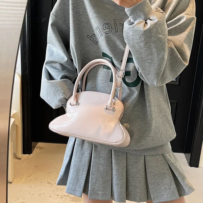 NATTY PU Shoulder Bag Crossbody Bag Handbag Regular Women's White/Pink/Cream Blue/Purple/Black-10