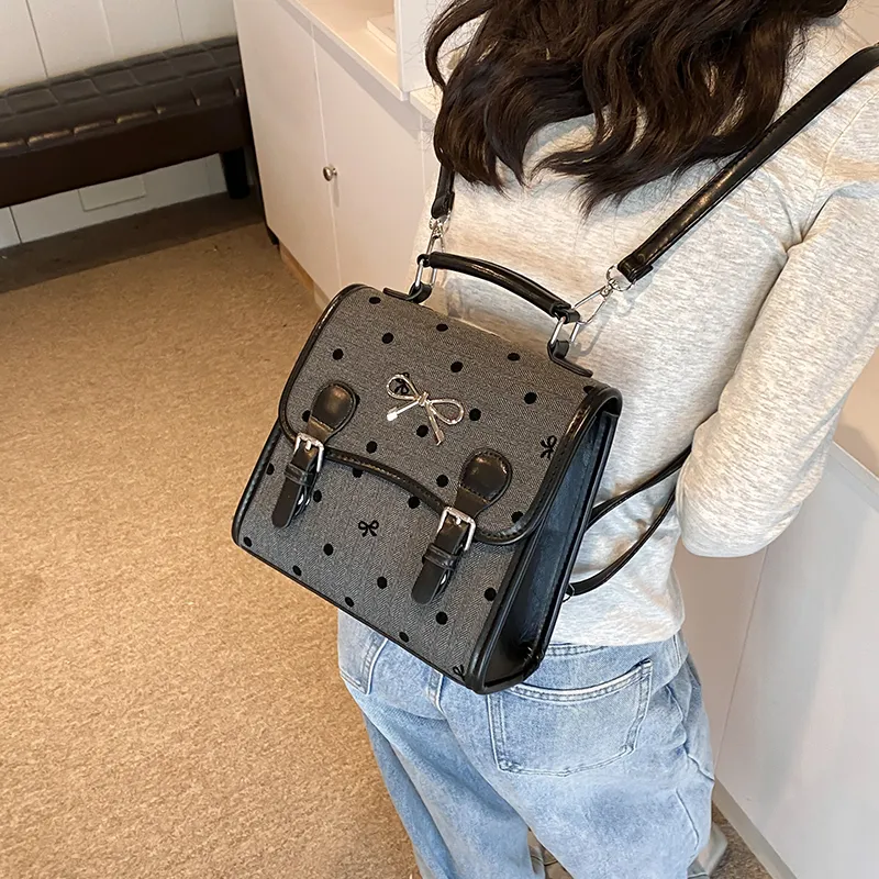 NATTY PU Gray/Black Small Size Women's-18