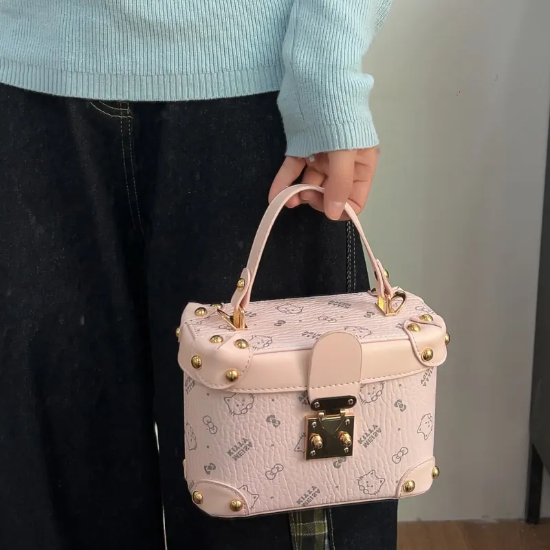 NATTY PU Shoulder Bag, Handbag, Crossbody Bag Women's Pink/Ecru/Brown-2