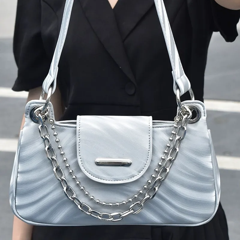 NATTY PU Handbags Shoulder Bags Women's Silver Gray/Black-13