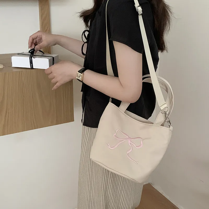 NATTY PU Shoulder Bag, Crossbody Bag, Handbag Trumpets Women's Ecru/Black/Pink-2