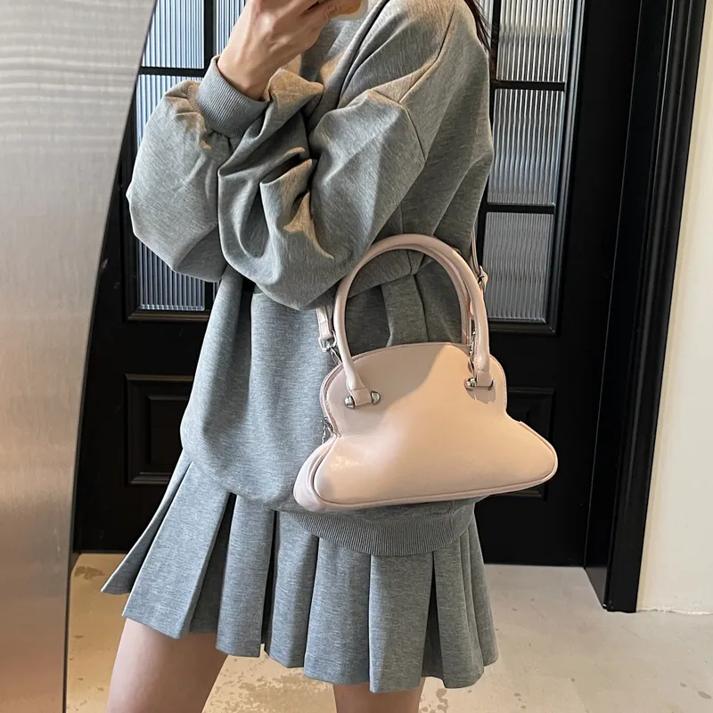 NATTY PU Shoulder Bag Crossbody Bag Handbag Regular Women's White/Pink/Cream Blue/Purple/Black-9