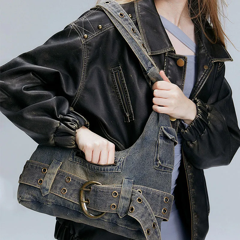 NATTY PU Handbag Crossbody Bag Shoulder Bag Women's Denim Blue-18