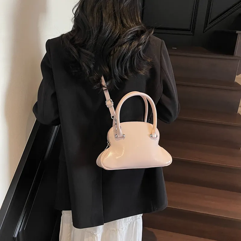 NATTY PU Shoulder Bag Crossbody Bag Handbag Regular Women's White/Pink/Cream Blue/Purple/Black-13