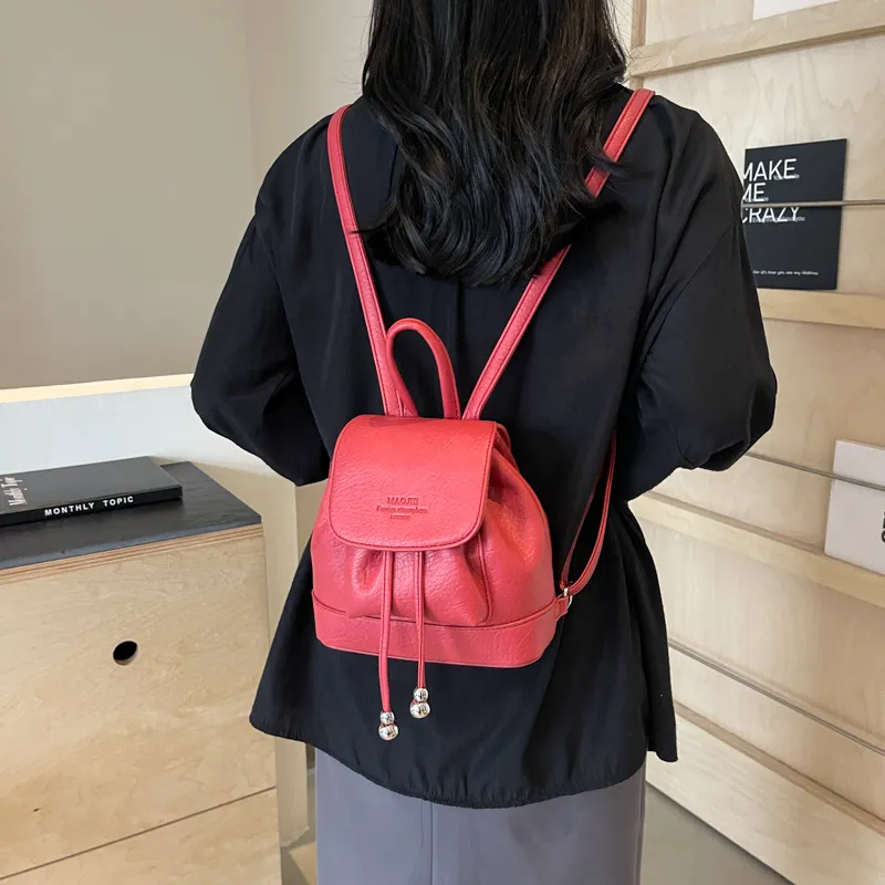 NATTY PU Backpack Unisex Black/Silver/White/Red/Yellow-24