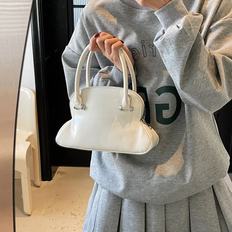NATTY PU Shoulder Bag Crossbody Bag Handbag Regular Women's White/Pink/Cream Blue/Purple/Black-4