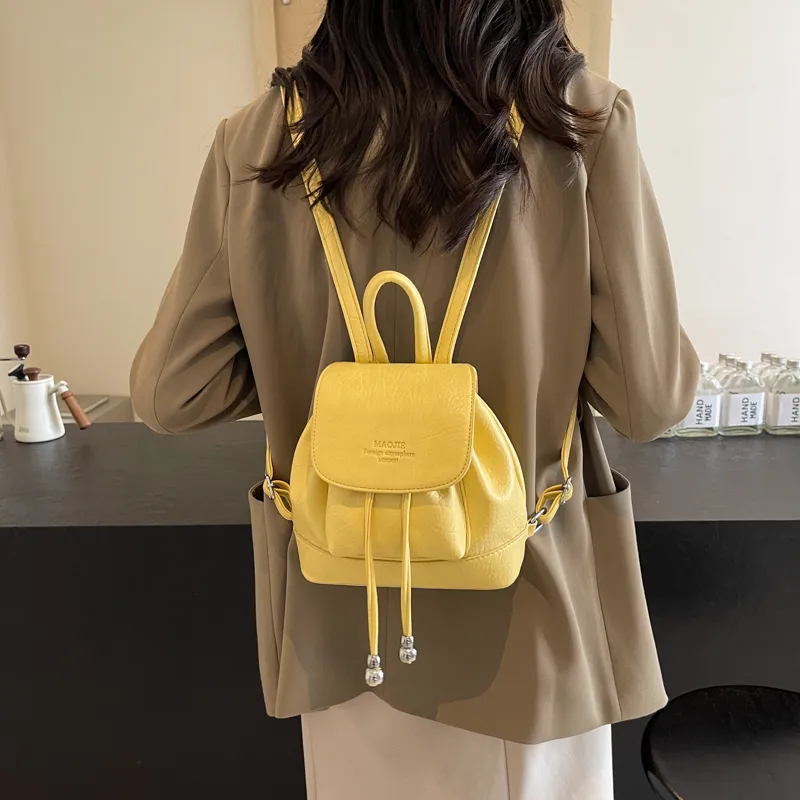 NATTY PU Backpack Unisex Black/Silver/White/Red/Yellow-31