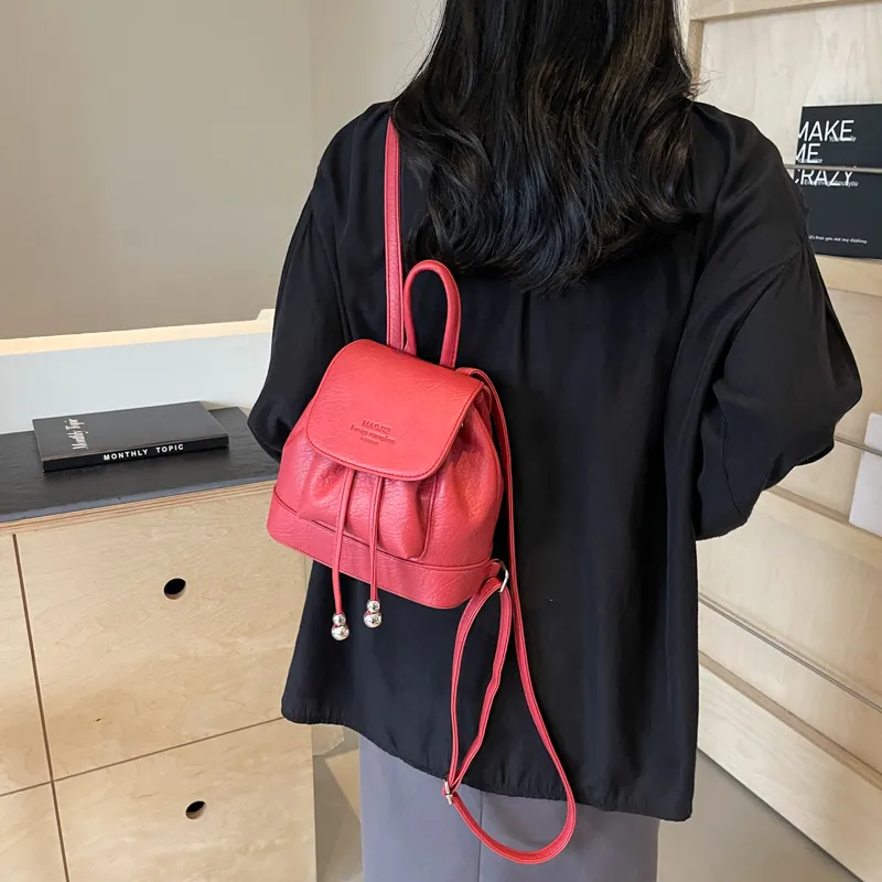 NATTY PU Backpack Unisex Black/Silver/White/Red/Yellow-26
