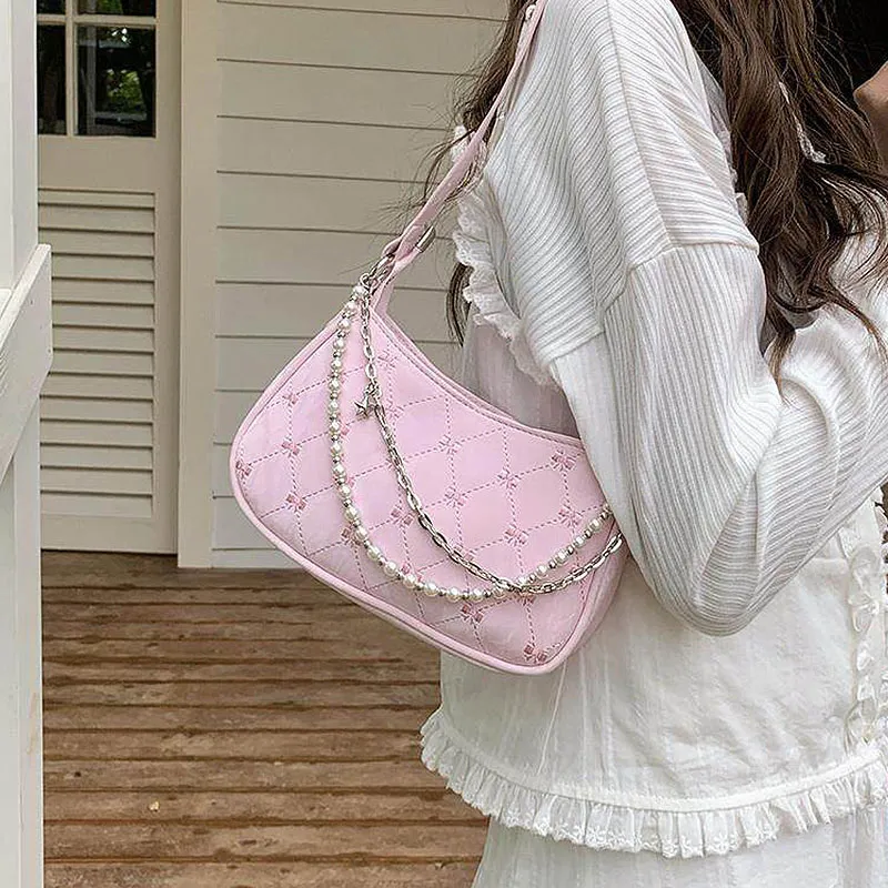 NATTY PU Shoulder Bag Women's White-15
