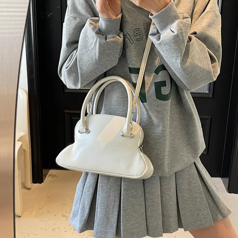 NATTY PU Shoulder Bag Crossbody Bag Handbag Regular Women's White/Pink/Cream Blue/Purple/Black-3