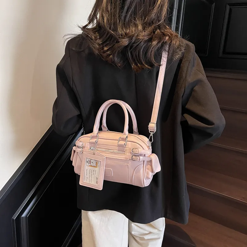 NATTY PU Boston Bag Handbags Unisex Multicolor-8