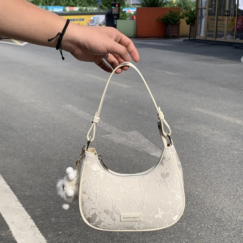 NATTY Leather Shoulder Bag Handbag Shoulder Bag Regular Women's White-3