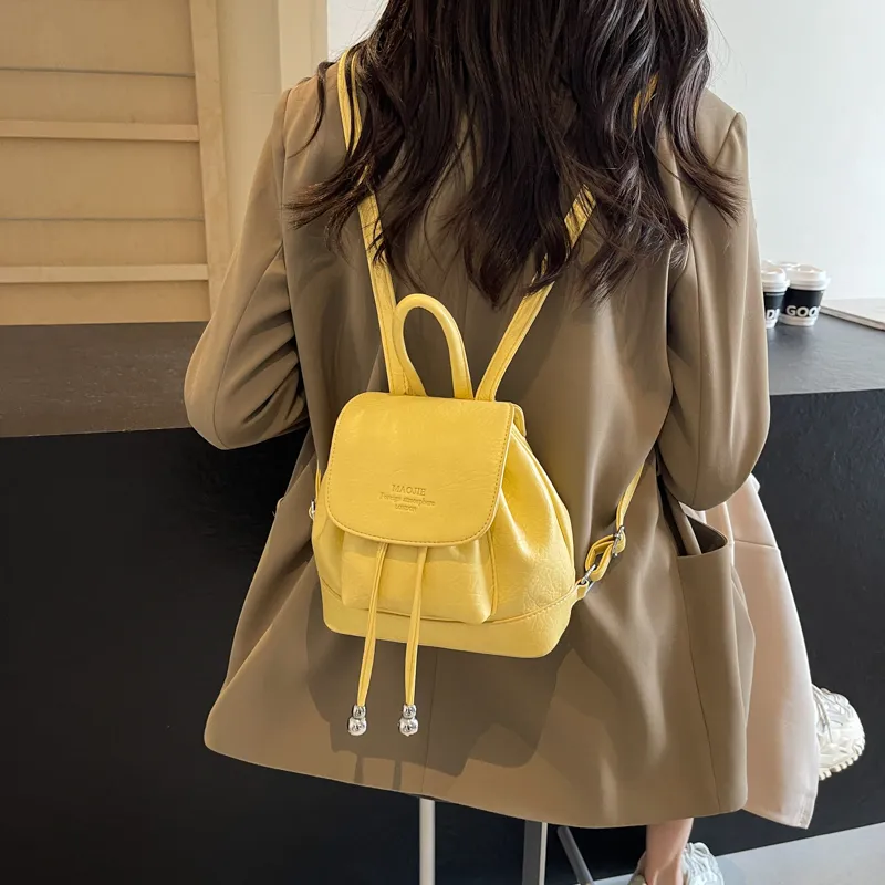 NATTY PU Backpack Unisex Black/Silver/White/Red/Yellow-34
