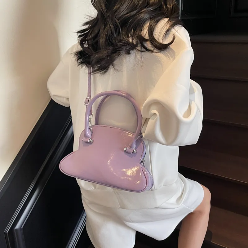 NATTY PU Shoulder Bag Crossbody Bag Handbag Regular Women's White/Pink/Cream Blue/Purple/Black-26