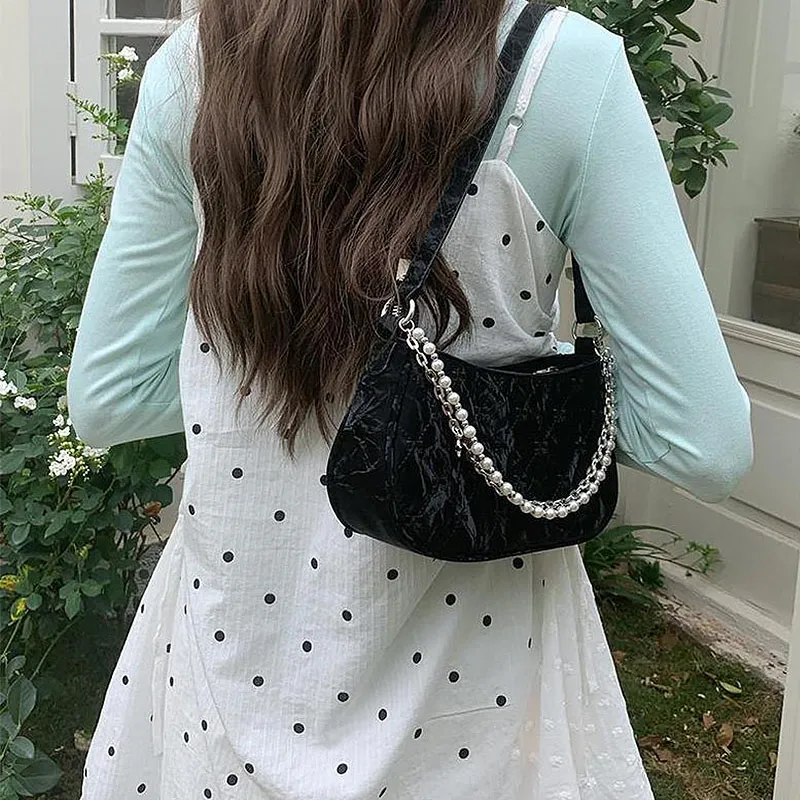 NATTY PU Shoulder Bag Women's White-22